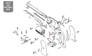 Śruba sprężyny spustu 1858 New Model Army Pietta 33