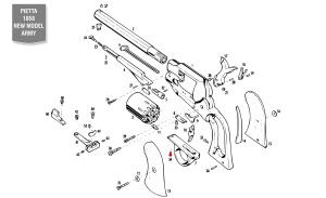 Śruba kabłąka 1858 New Model Army Pietta 34 