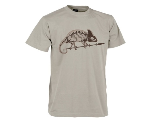 T-Shirt (szkielet kameleona) Bawełna Beżowy-2338