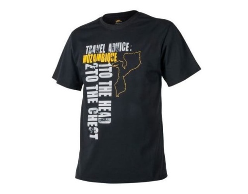 T-Shirt Travel Advice: Mozambique Czarny-2339
