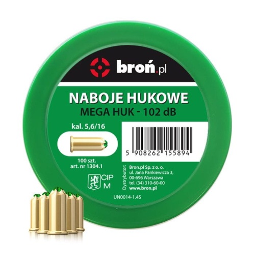 Naboje hukowe Long 5,6mm/16mm 100szt. wzmocnione