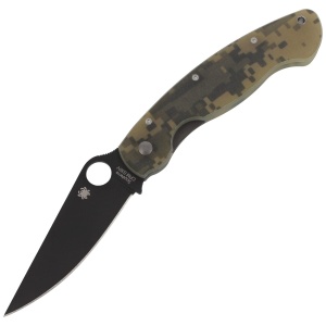 Nóż Spyderco Military Model G-10 Camo Black Blade (C36GPCMOBK)