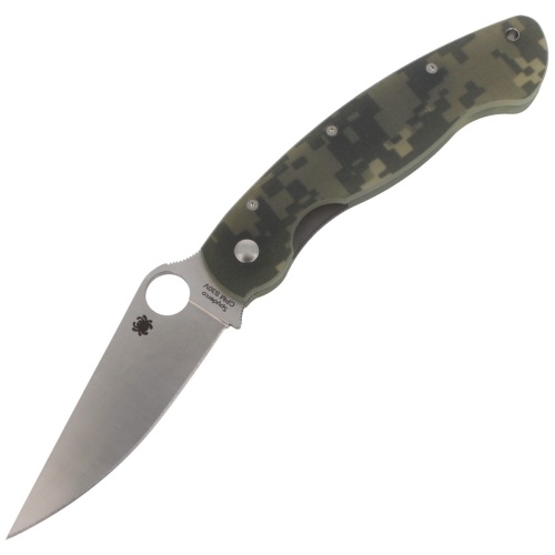 Nóż Spyderco Military Model G-10 Camo Plain-3410