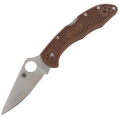 Nóż Spyderco Delica 4Flat Ground Lightweight Brown-3691