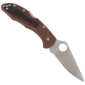Nóż Spyderco Delica 4Flat Ground Lightweight Brown-3693