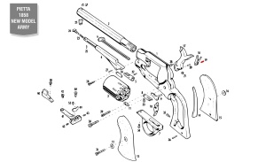 Śruba sprężyny kurka 1858 New Model Army Pietta 19